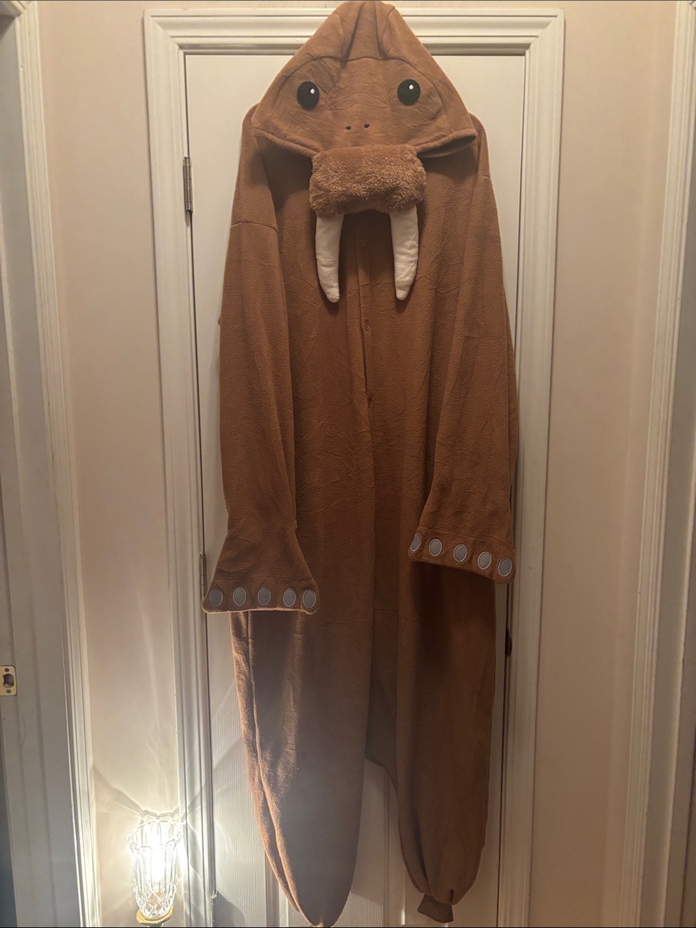 Funziez Men's Walrus Hooded Costume Onesie - Brown